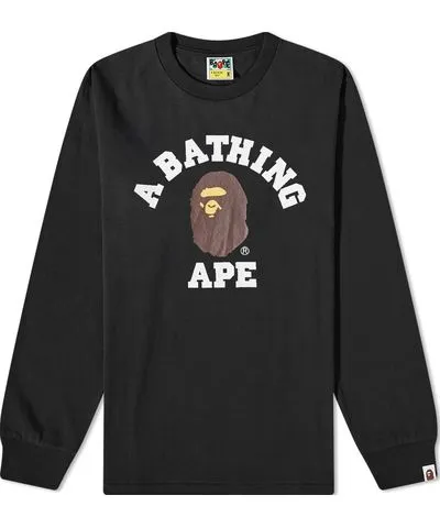 A Bathing Ape Men's Long Sleeve College T-Shirt