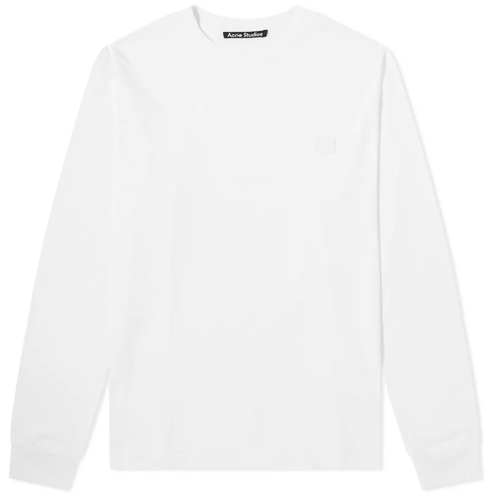 Acne Studios Long Sleeve Eisen Face TeeOptic White