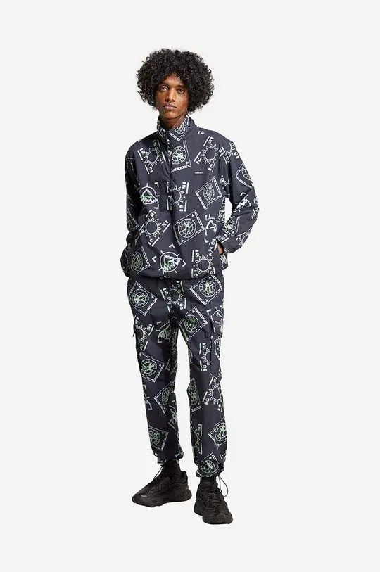 adidas Originals jacket Adventure Allover Print Archive men's black color