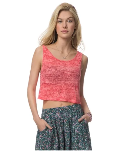 Aeropostale Womens Burnout Crop Tank Top