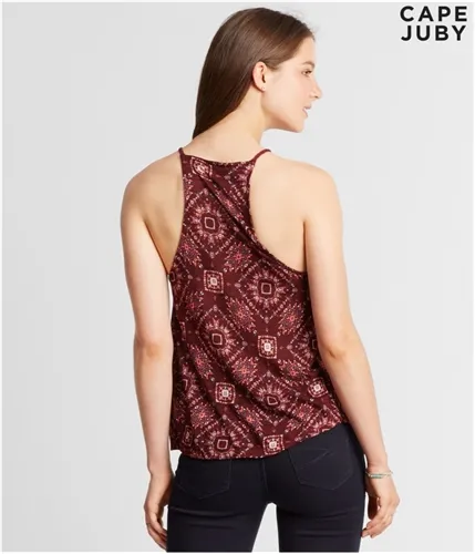 Aeropostale Womens Crochet Handkerchief Hem Tank Top