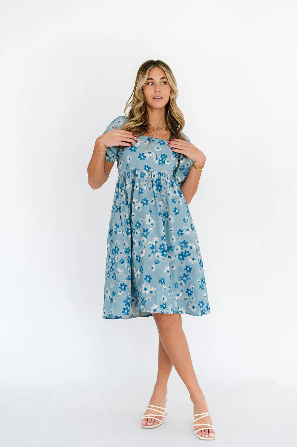 Aliah Floral Print Midi Dress