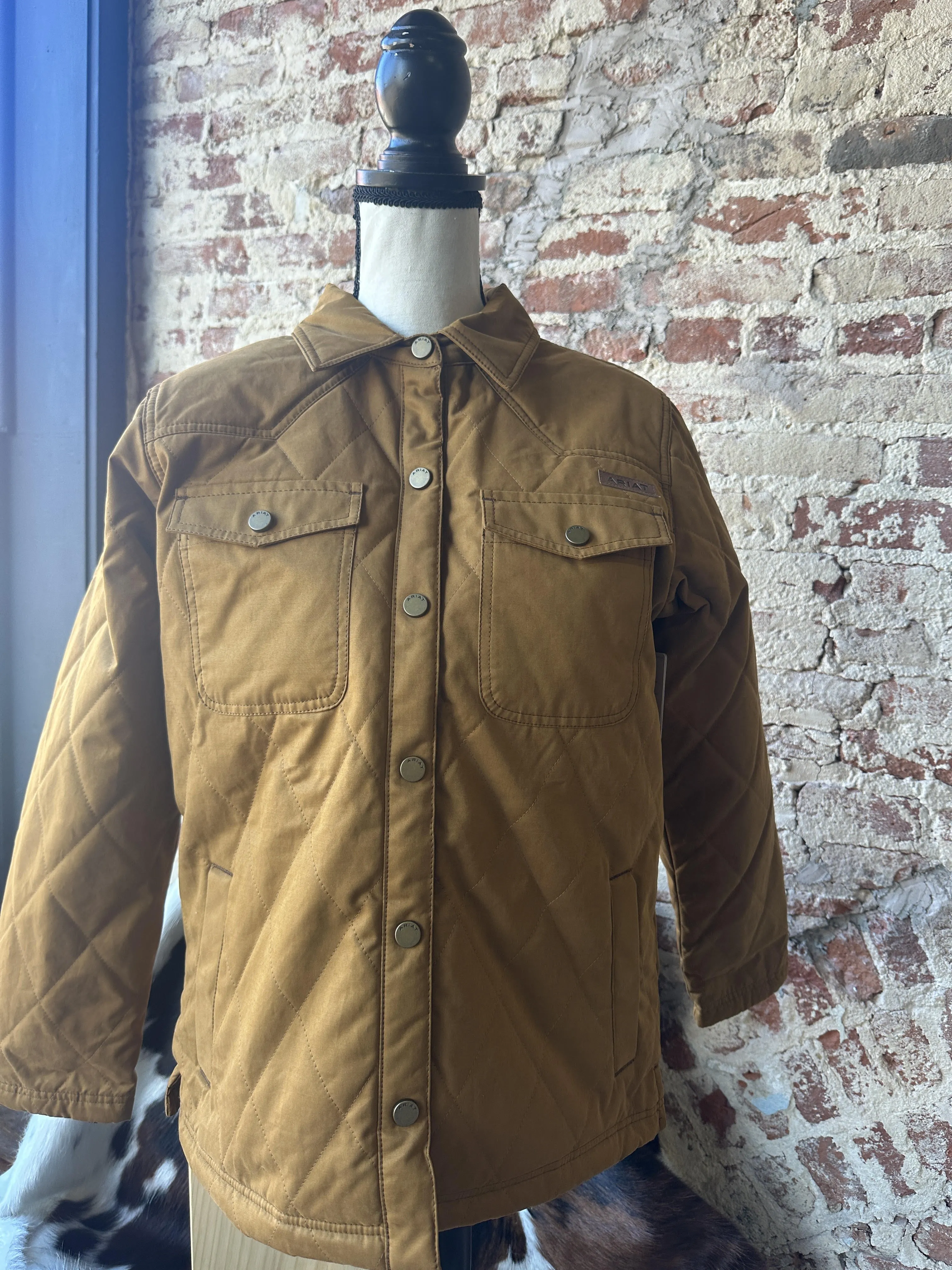 Ariat Grizzly Quilted Barn Jacket Chestnut