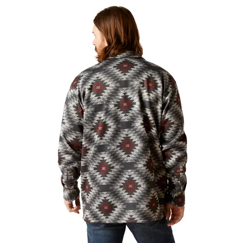 Ariat Men's Caldwell Printed Charcoal Grey Shirt Jacket