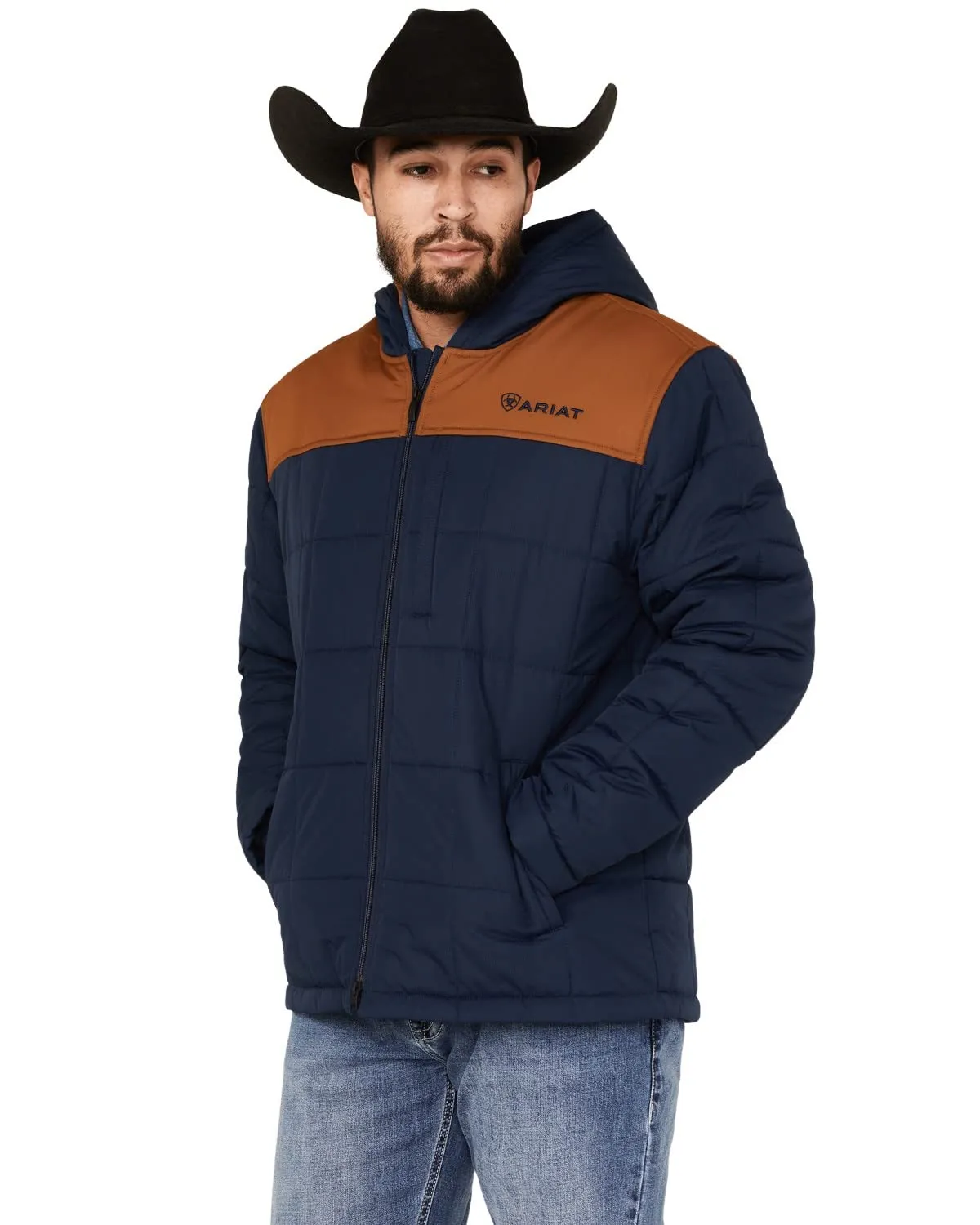 Ariat Men's Crius Hooded Insulated Navy Jacket