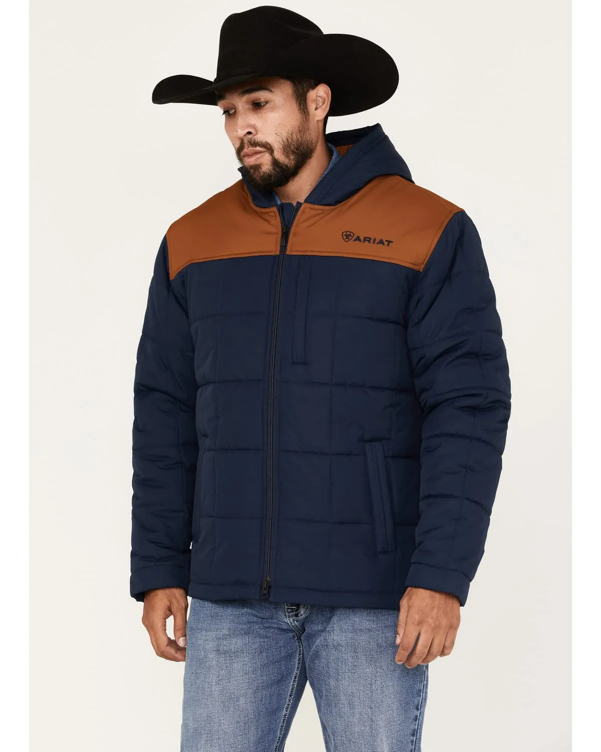 Ariat Men's Crius Hooded Insulated Navy Jacket