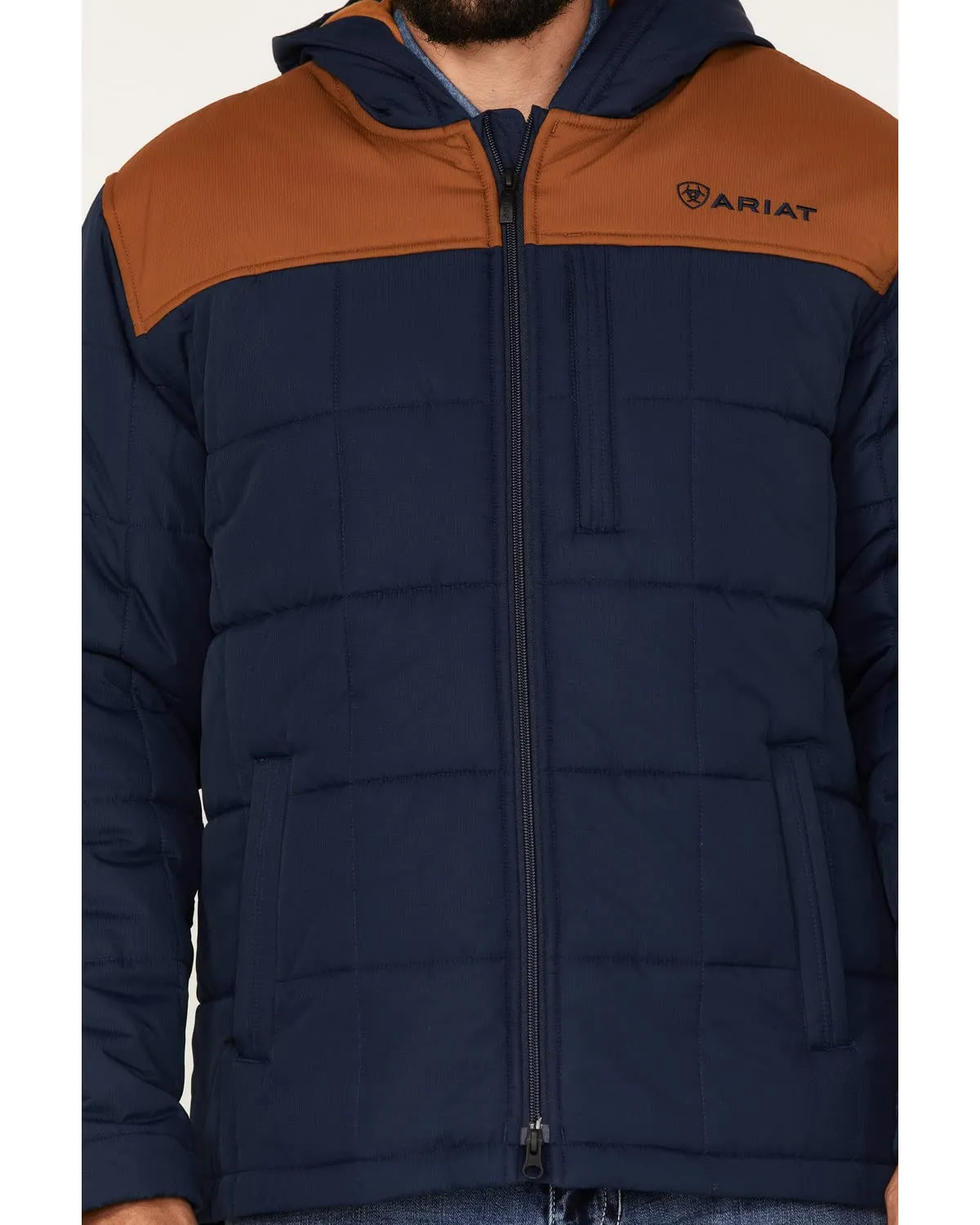 Ariat Men's Crius Hooded Insulated Navy Jacket