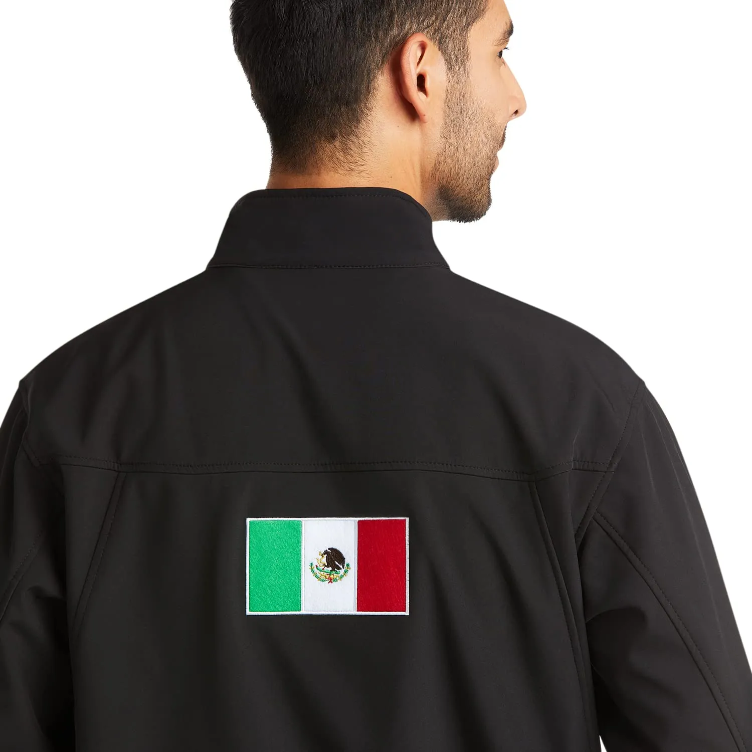 Ariat Men's New Team Softshell Mexico Flag Black Jacket