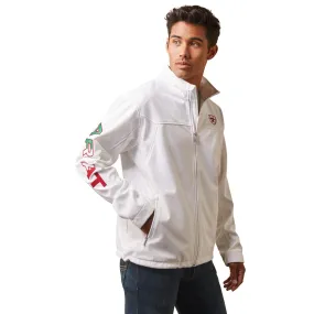 Ariat Men's New Team Softshell White Mexico Flag Jacket