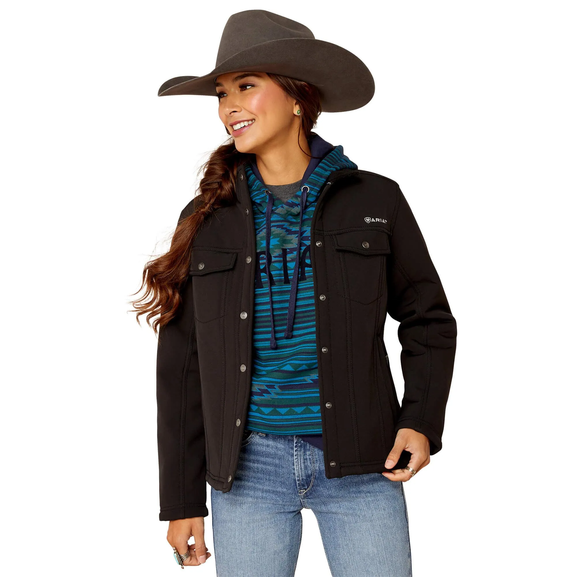 Ariat Women's Berber Back Softshell Black Jacket