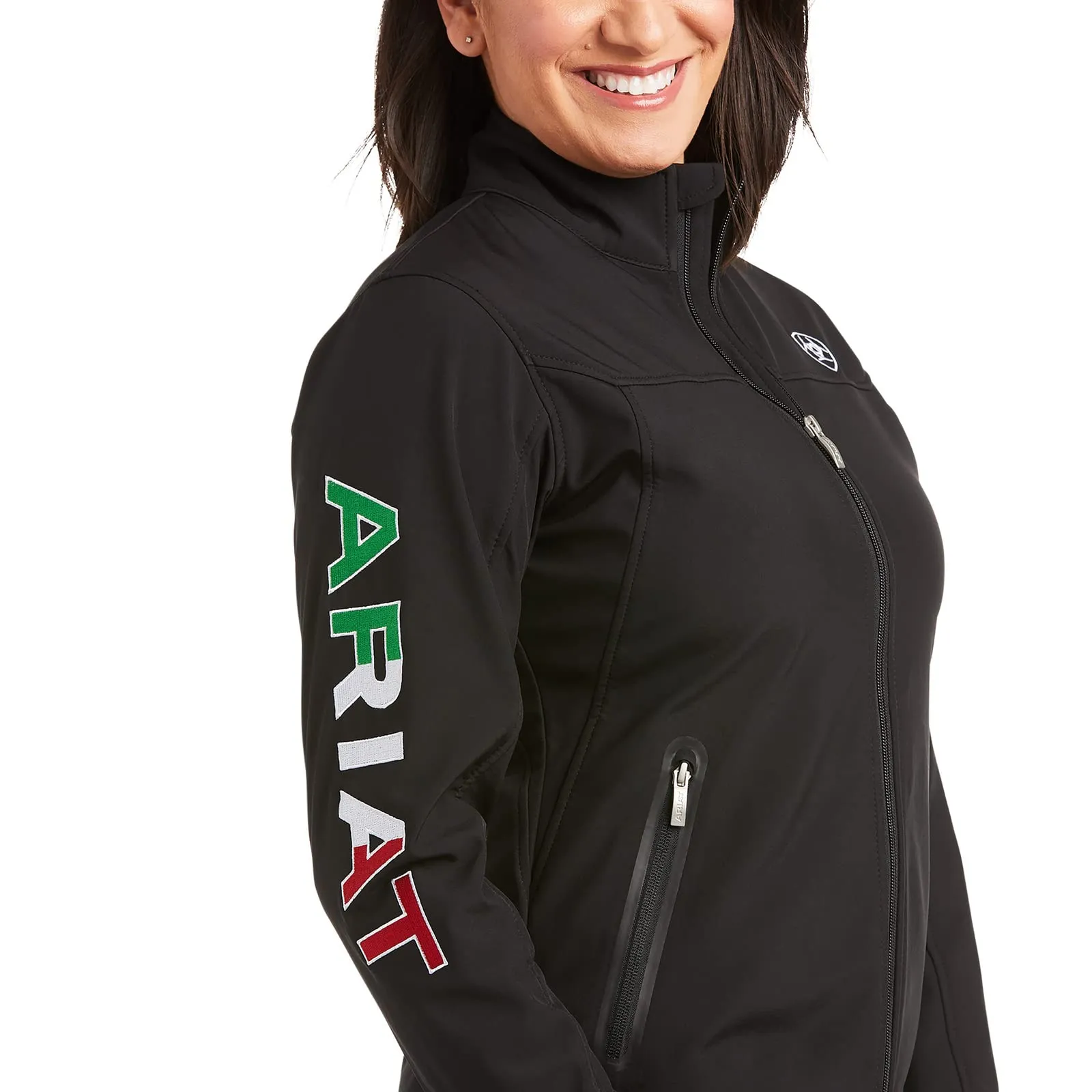 Ariat Women's Classic Team Softshell Mexico Water Resistant Black Jacket