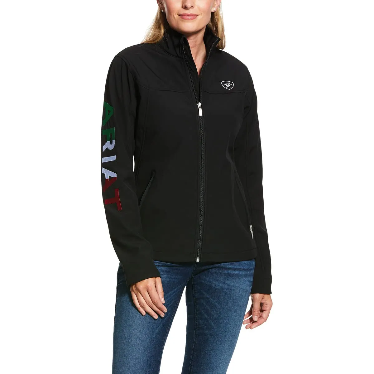 Ariat Women's Classic Team Softshell Mexico Water Resistant Black Jacket