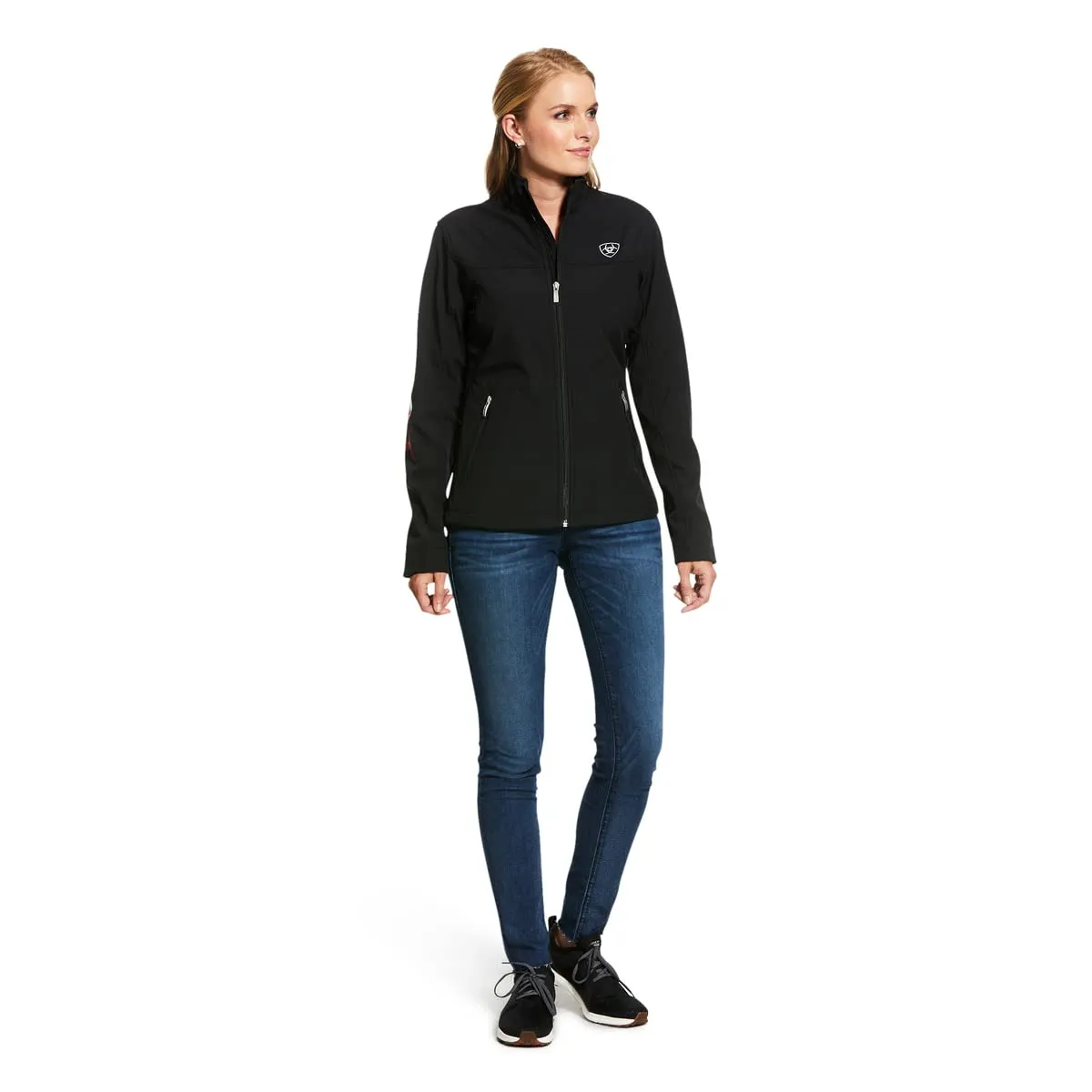 Ariat Women's Classic Team Softshell Mexico Water Resistant Black Jacket