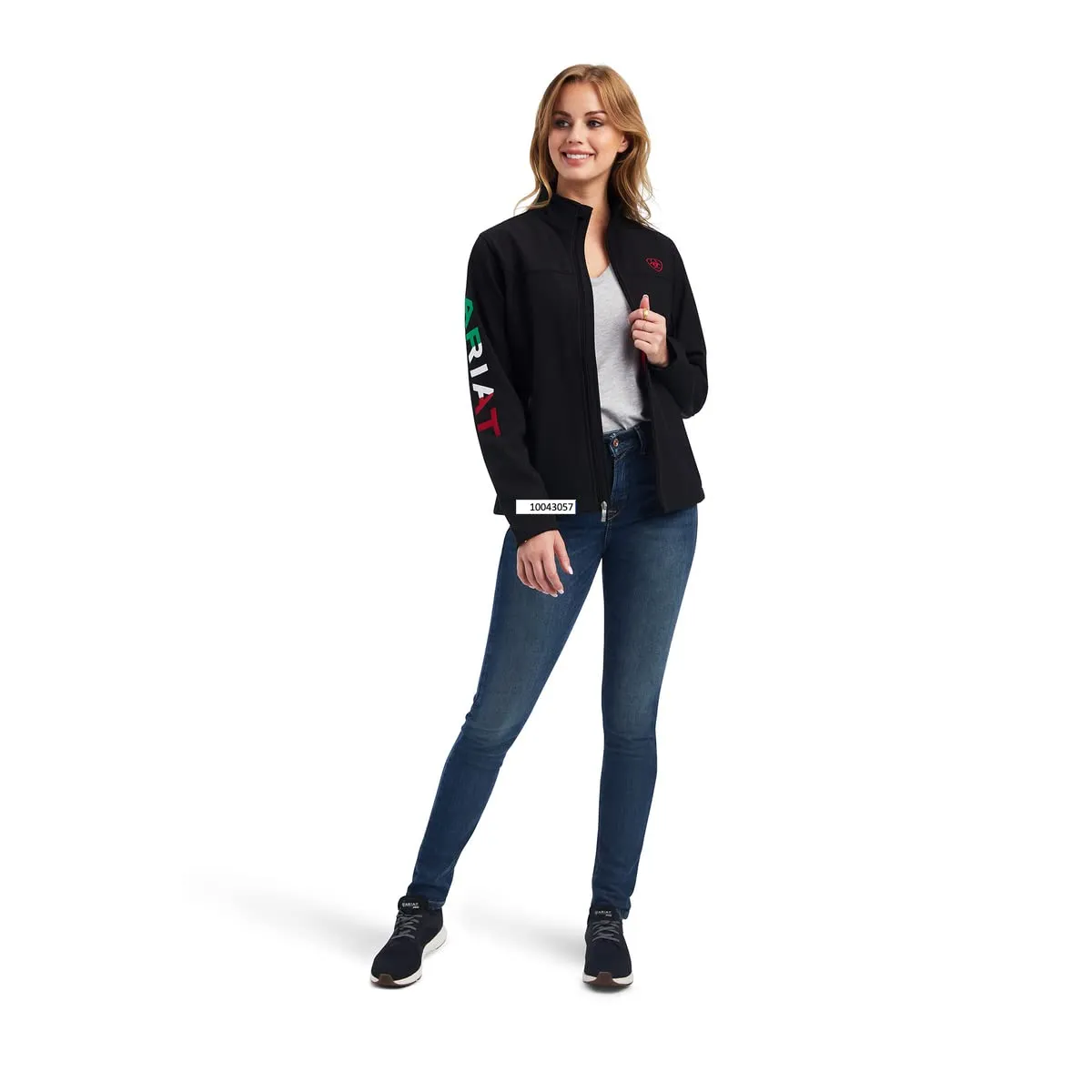 Ariat Women's Mexican Flag Softshell Black Jacket