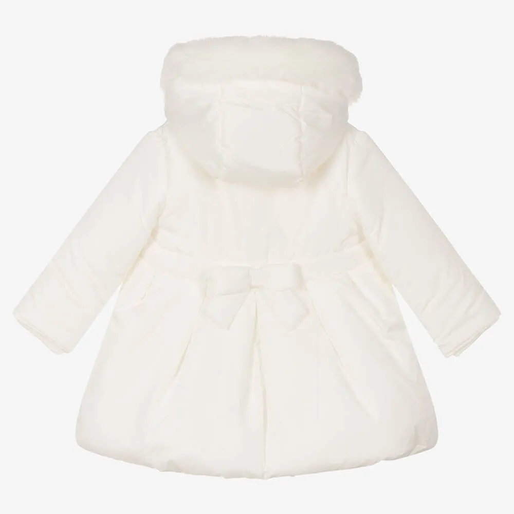 Baby Girls Ivory Padded Coat