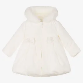 Baby Girls Ivory Padded Coat