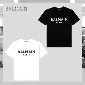 BALMAIN  |Cotton Short Sleeves Logo Luxury T-Shirts