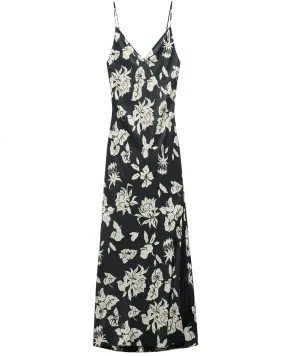 Black Floral Print Larissa Dress