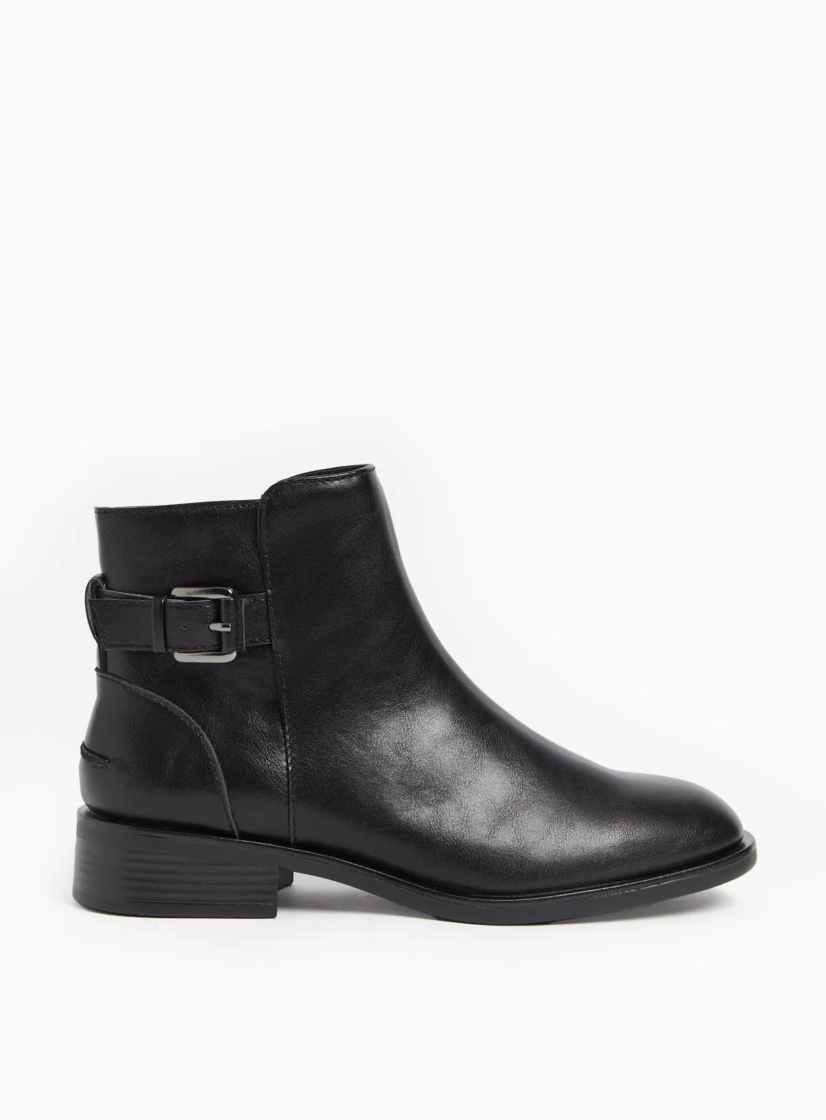 Buy Black Classic Buckle Chelsea Ankle Boots 5 | Boots | Tu