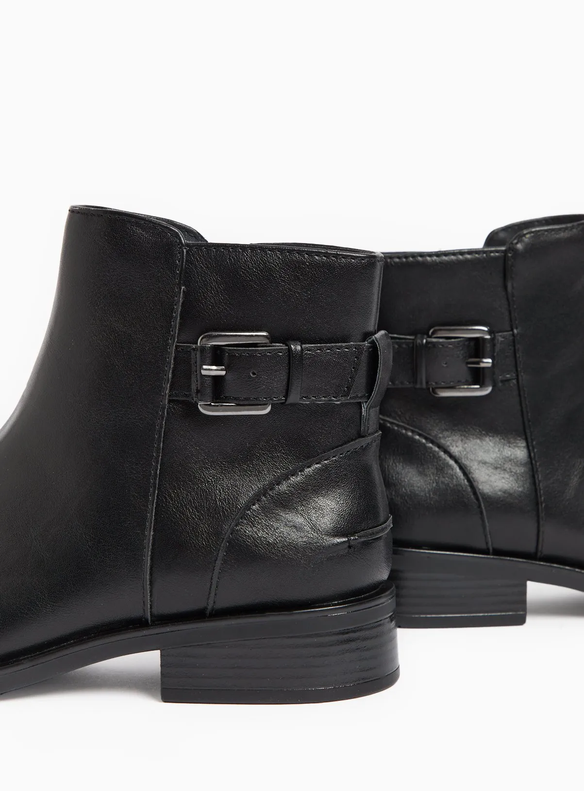 Buy Black Classic Buckle Chelsea Ankle Boots 5 | Boots | Tu