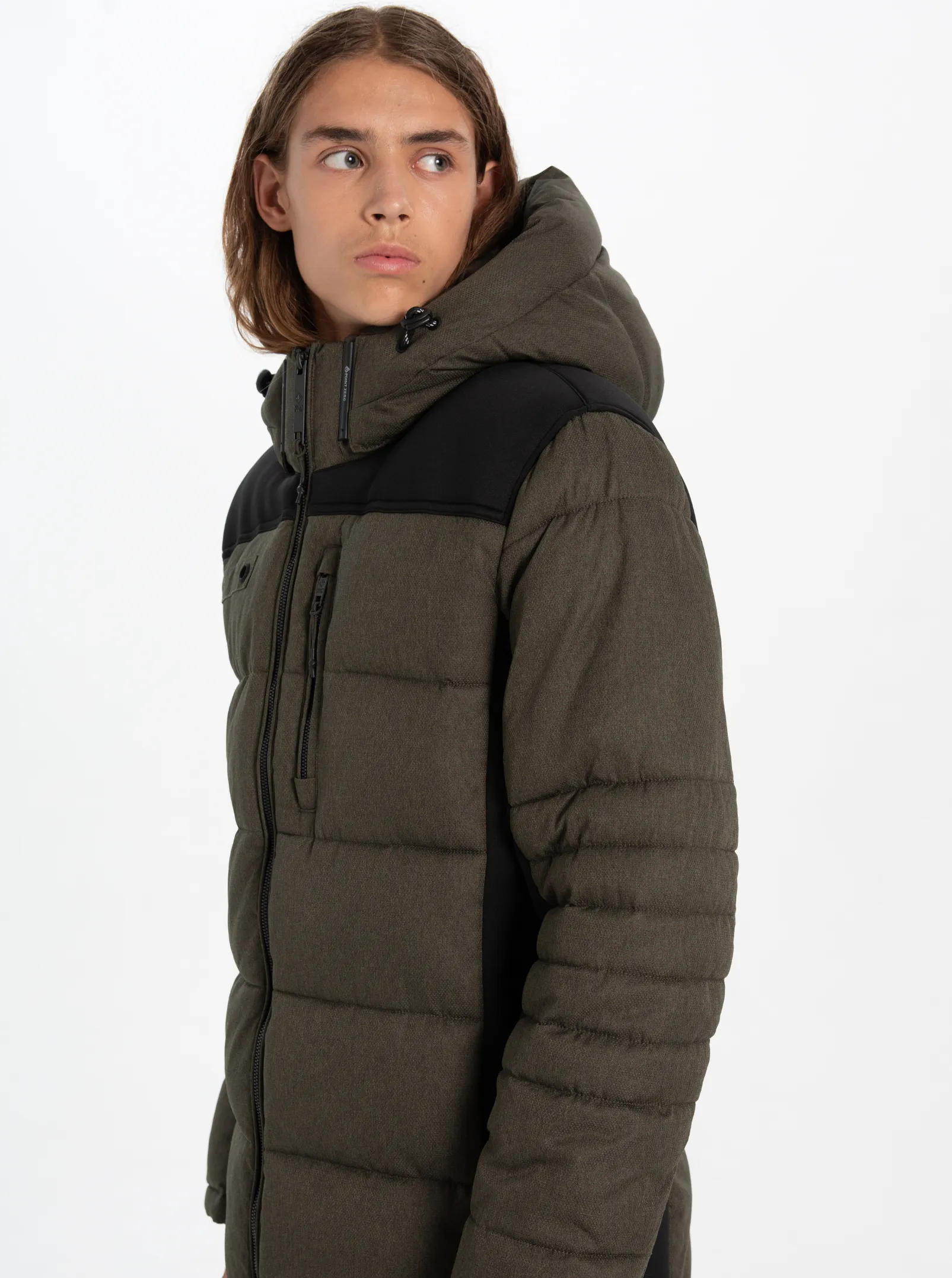 CARLYLE | Textured heather puffer jacket || CARLYLE| Doudoune texture