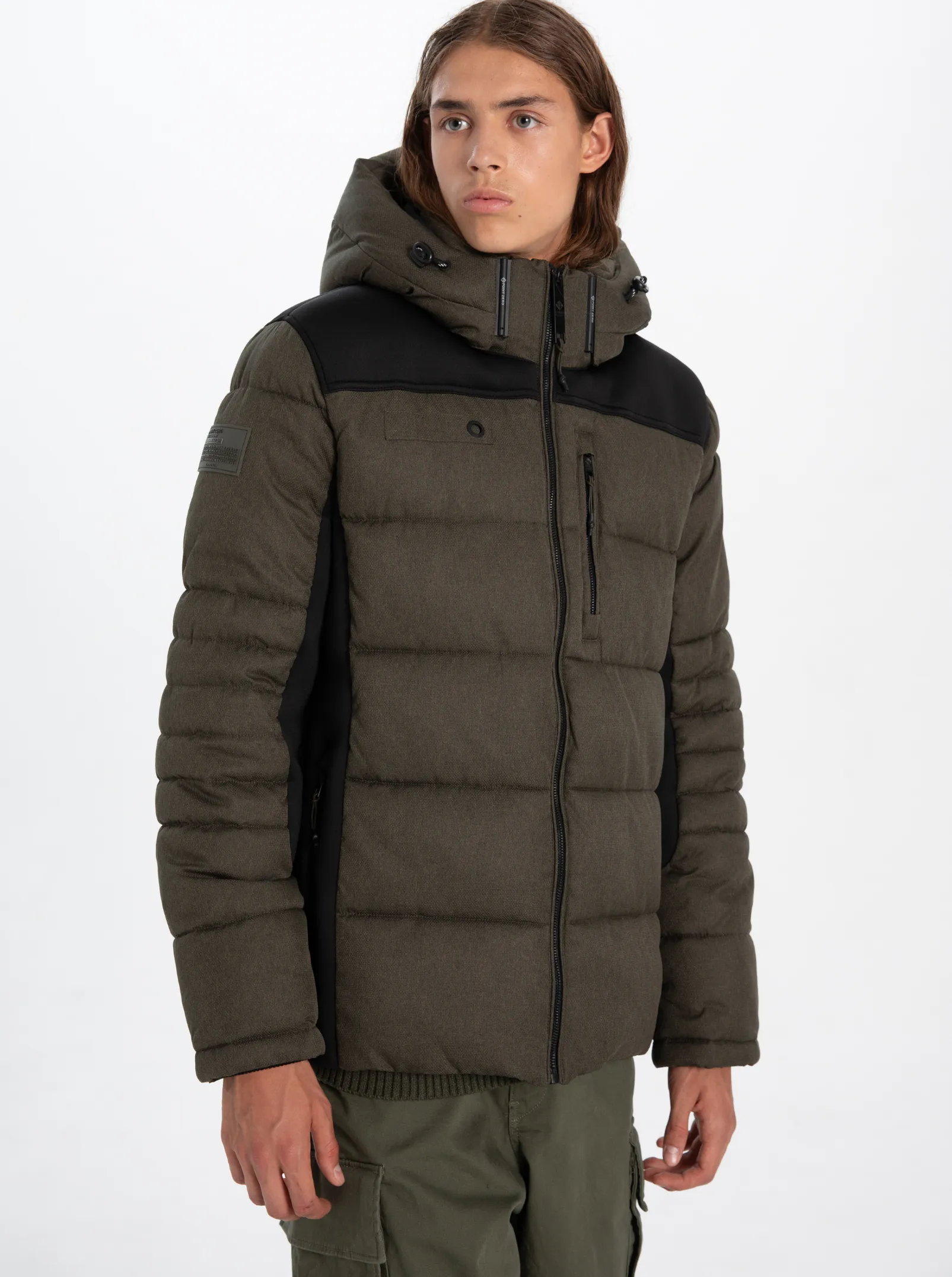 CARLYLE | Textured heather puffer jacket || CARLYLE| Doudoune texture