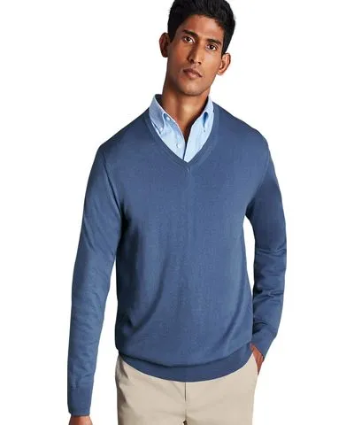 Charles Tyrwhitt Men's Pure Merino V Neck Sweater