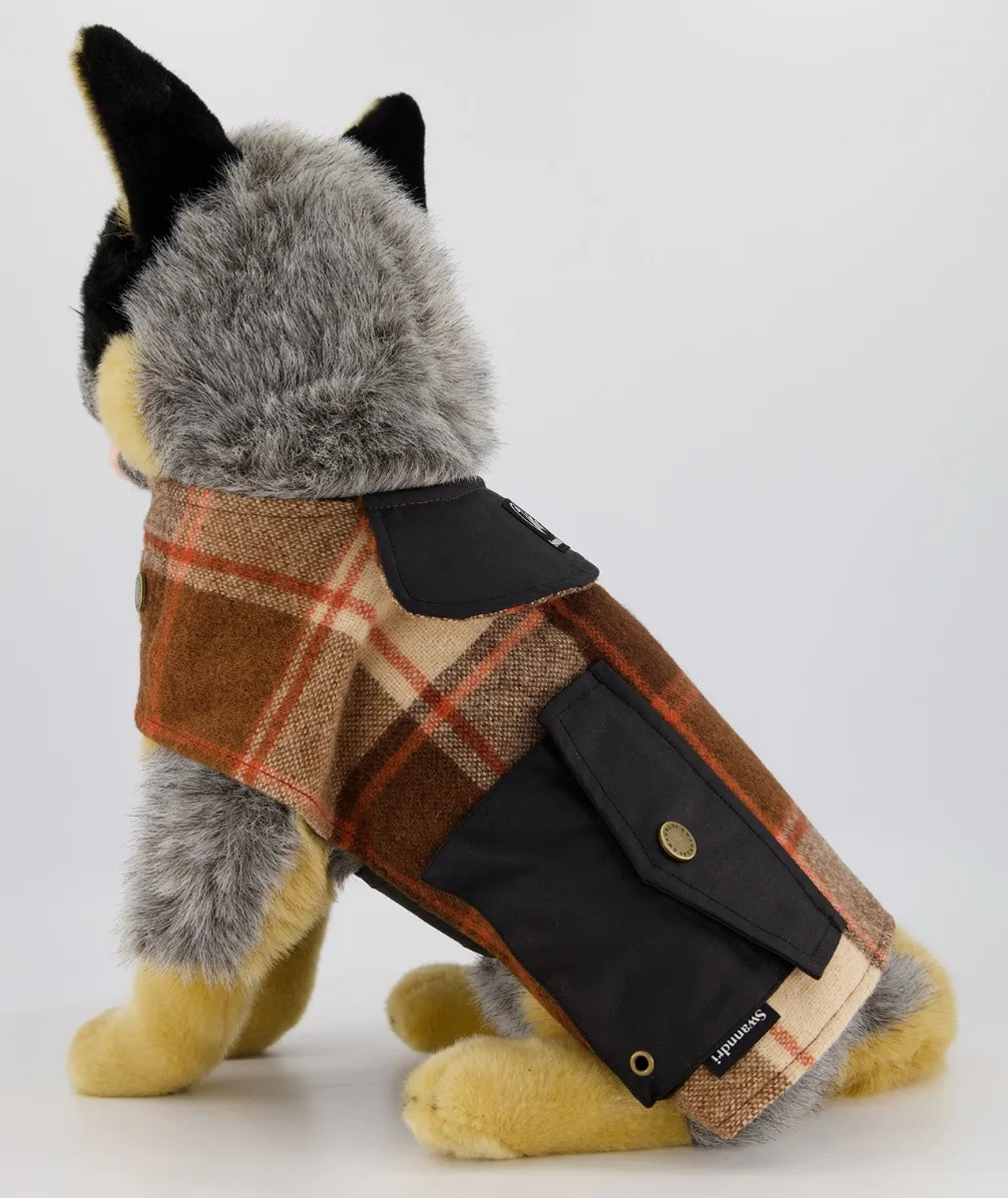 Classic Wool Dog Coat Mackenzie Country Check - Swanndri NZ