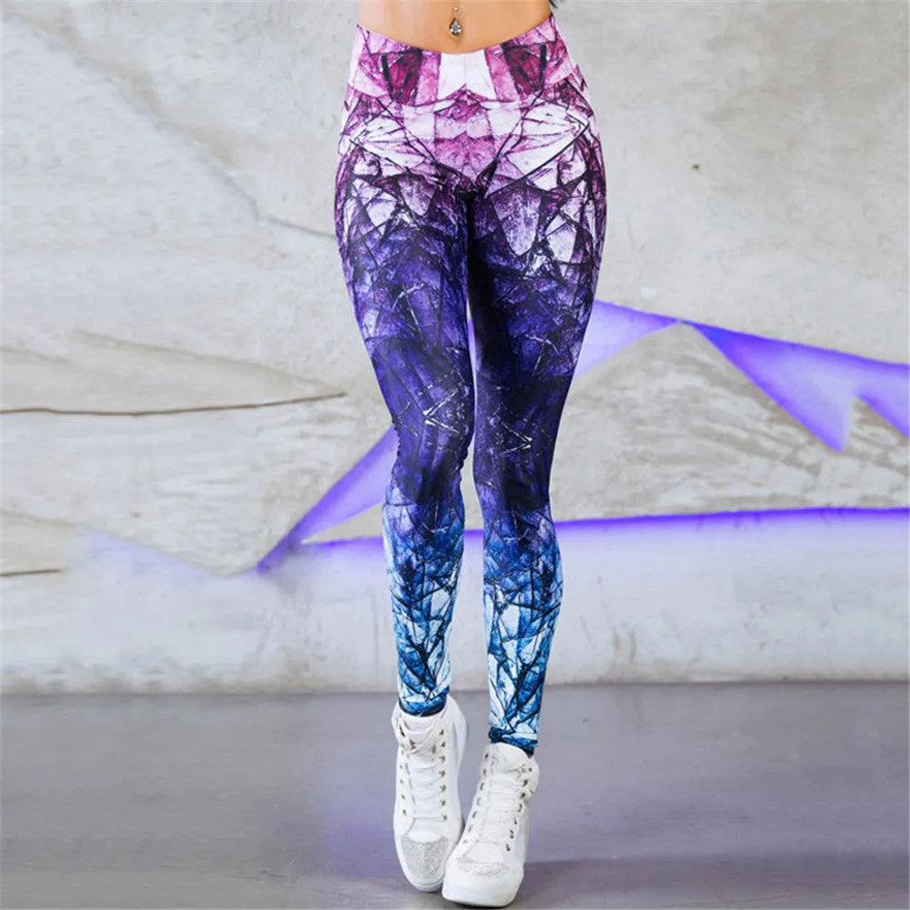 Color Block Fitness Woman Yoga Pants Running Tights Sport Leggings Sports Suit Exercise Training Trousers Gym Clothing