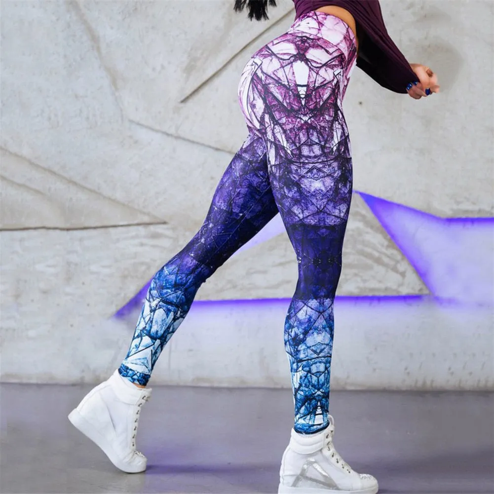 Color Block Fitness Woman Yoga Pants Running Tights Sport Leggings Sports Suit Exercise Training Trousers Gym Clothing