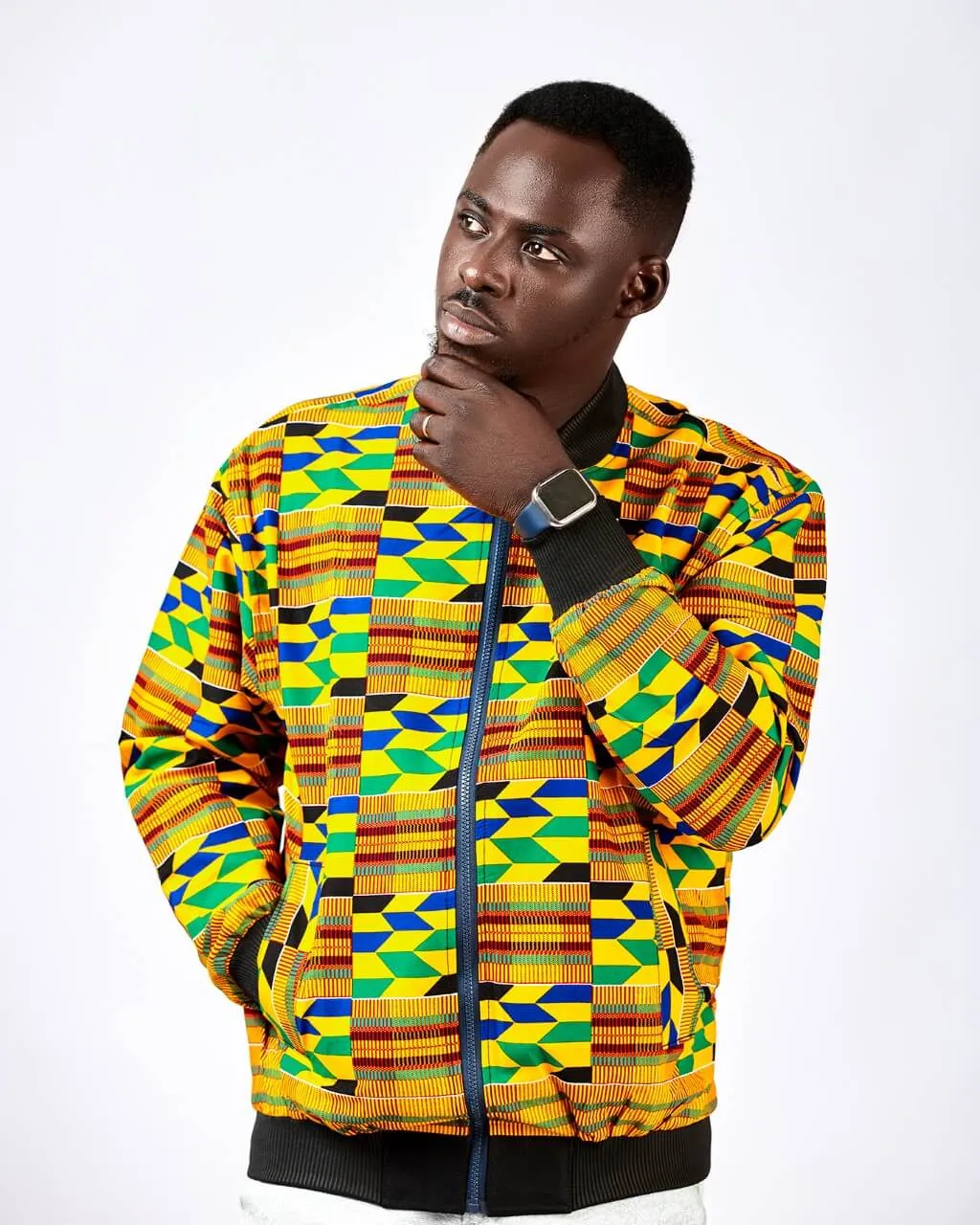 Deja Men’s Bomber Jacket | African Kente Print -