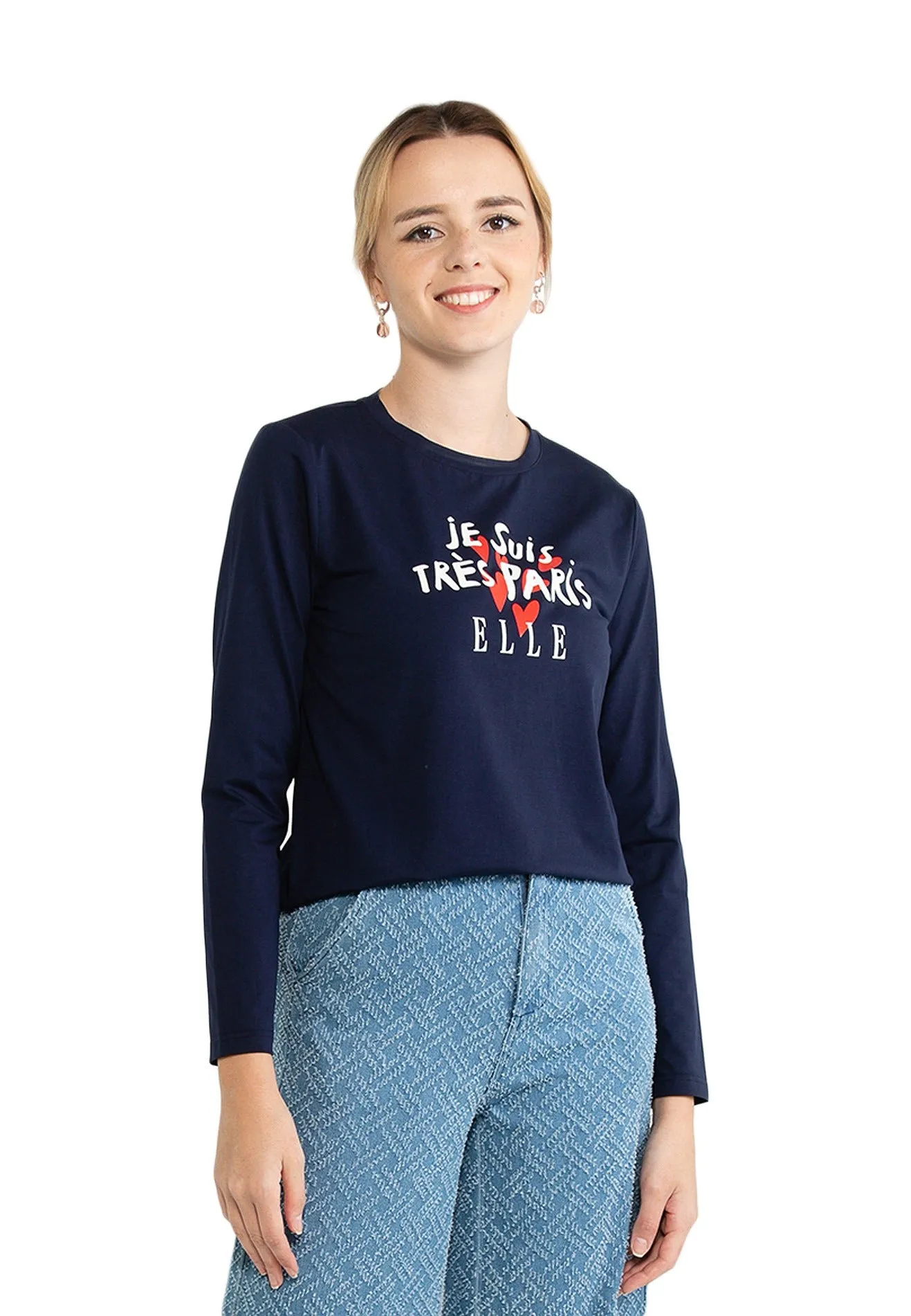 ELLE Active Leisure 'Le Suis Tres Paris' Long Sleeve Top