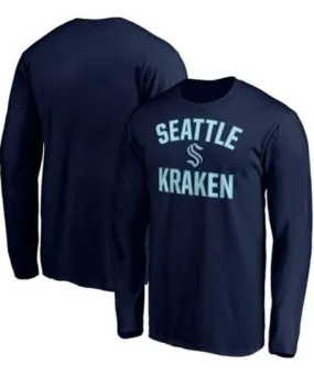 Fanatics Men's NHL Fanatics Deep Sea Seattle Kraken Big & Tall Victory Arch Long Sleeve T-Shirt