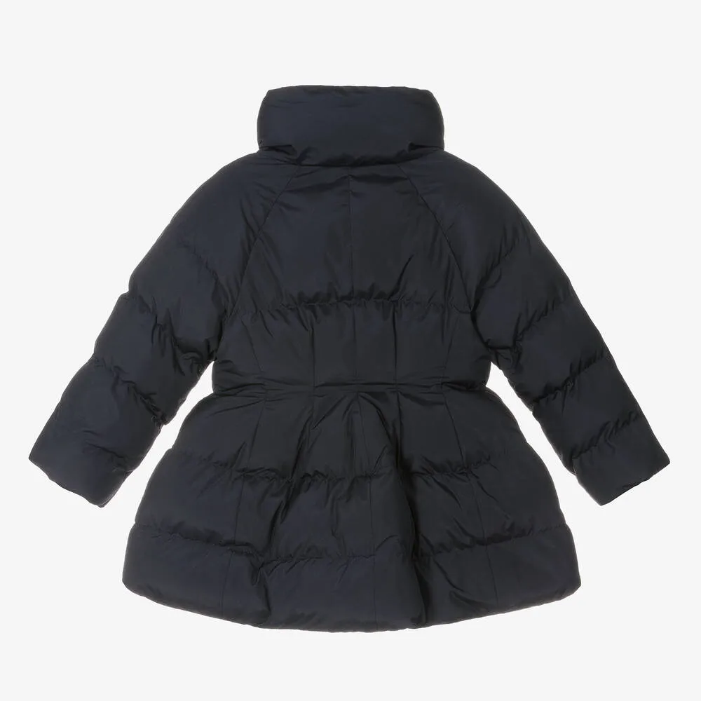 Girls Navy Blue Puffer Coat 