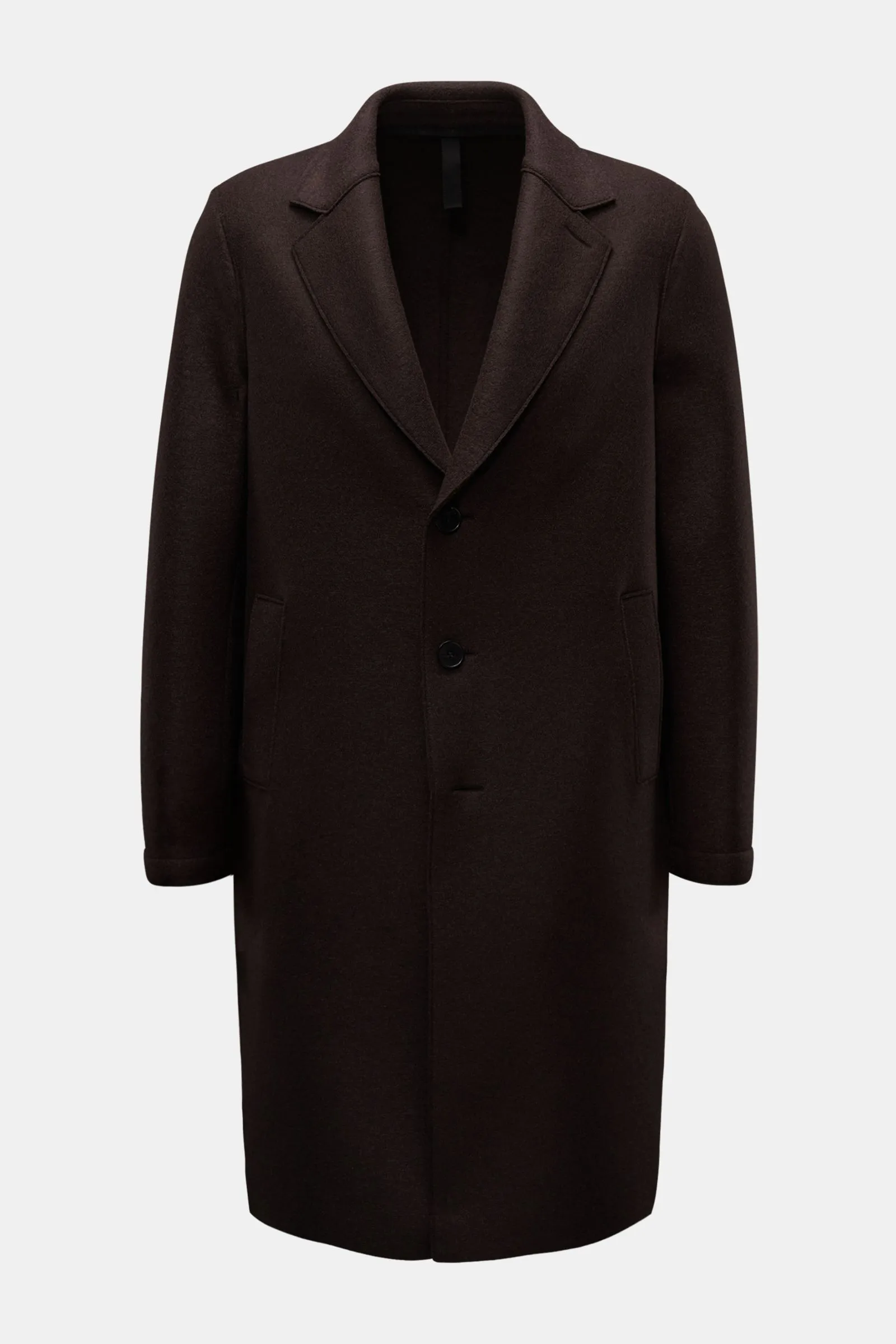 HARRIS WHARF LONDON wool coat dark brown