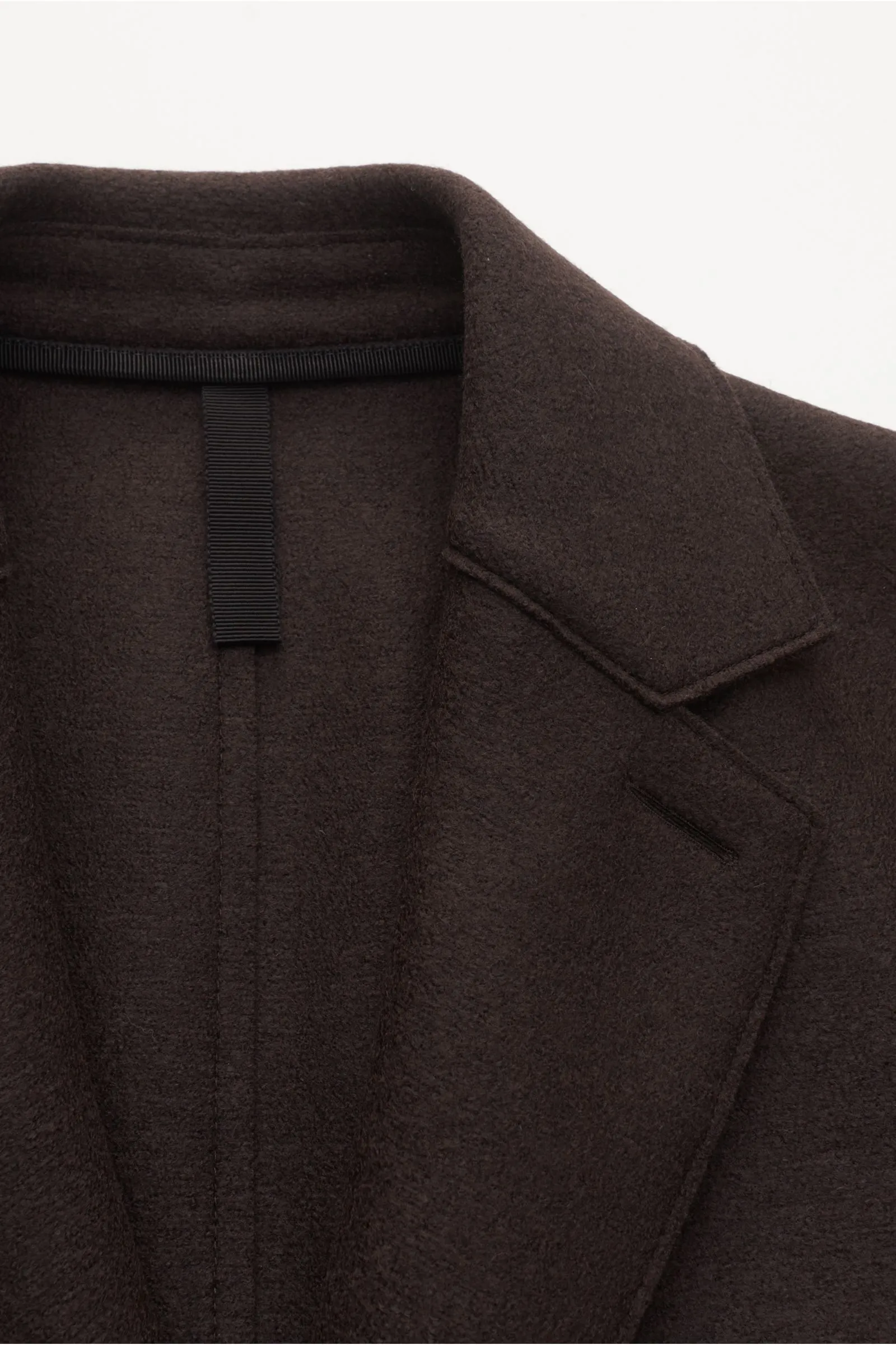 HARRIS WHARF LONDON wool coat dark brown