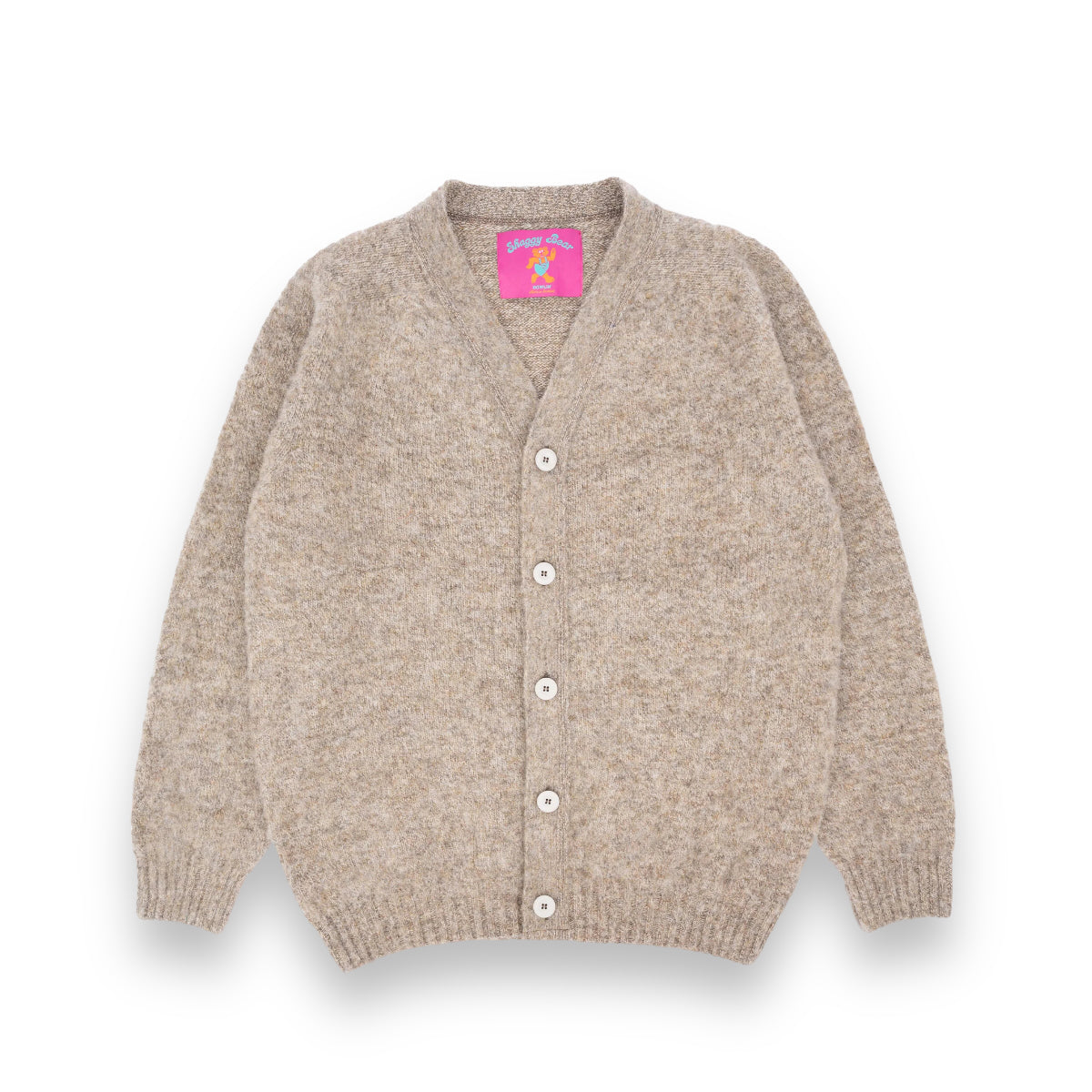 Howlin' Shaggy Bear Cardigan mixed shrooms