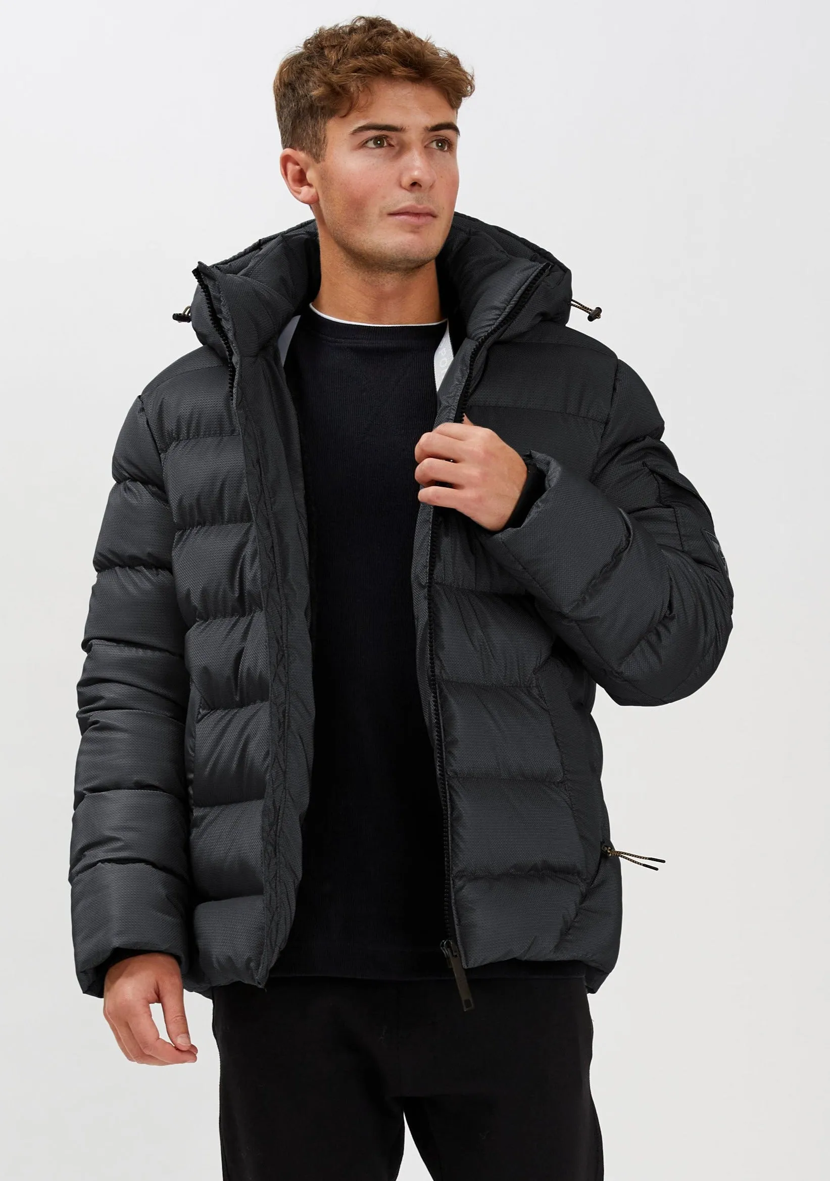 HUNTLEY | Matte Shine Puffer || HUNTLEY | Polaire jacquard texturé