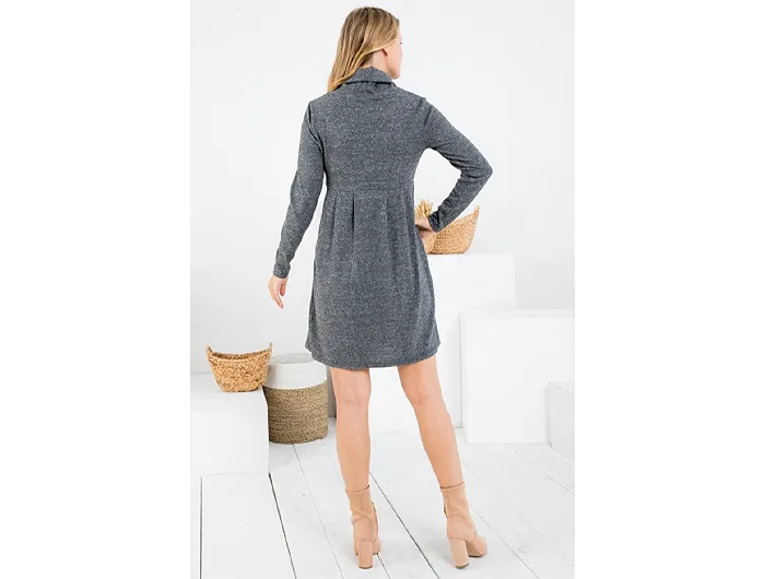 LA Soul Women's Cowl Neck Sweater Dress