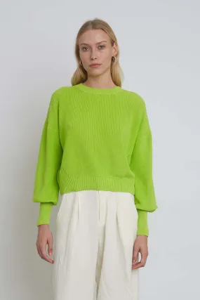 Layla Sweater - Neon Lime