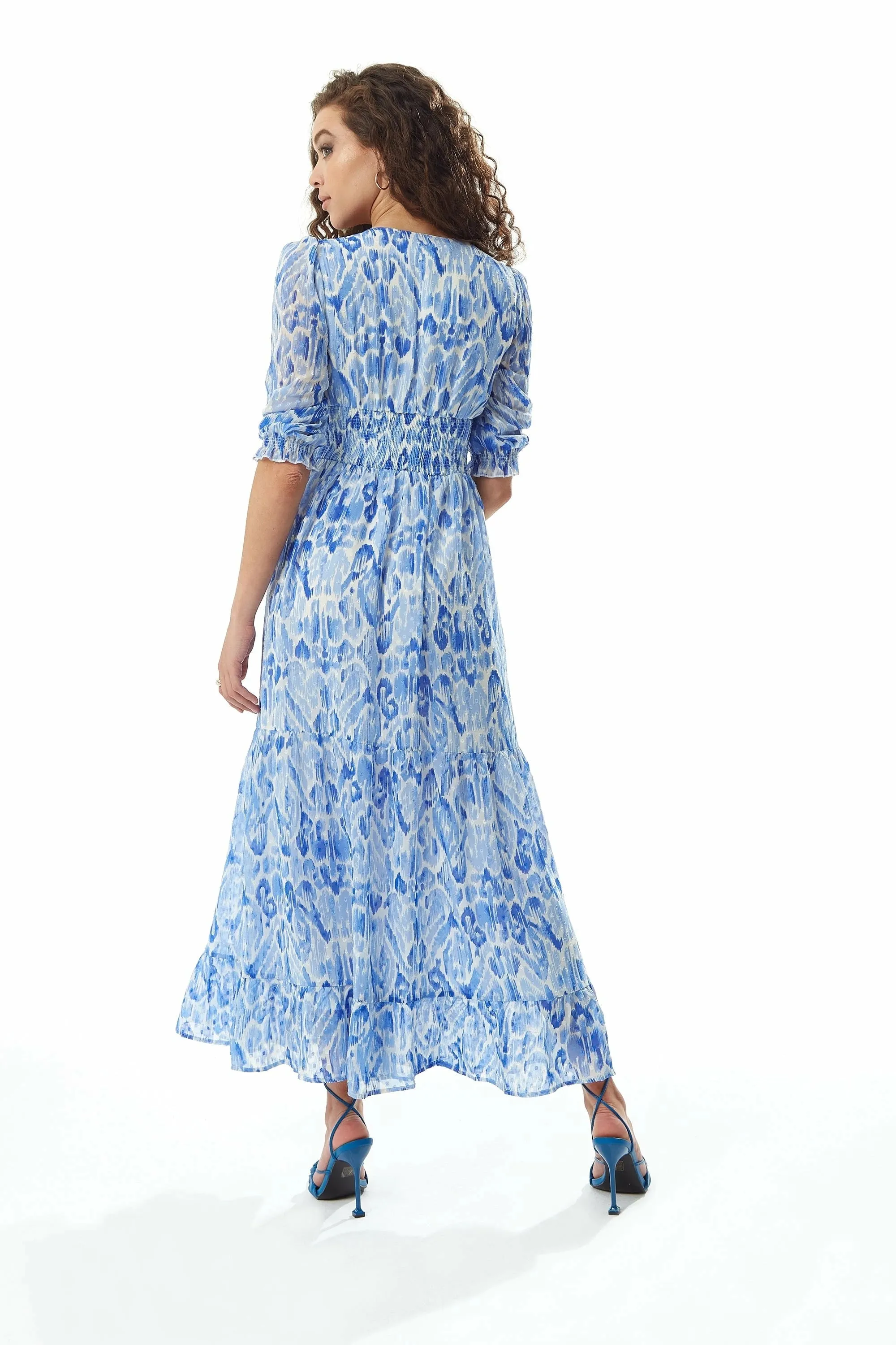 Liquorish Floral Maxi Chiffon Dress