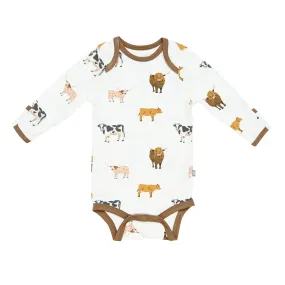 Long Sleeve Bodysuit in Moo