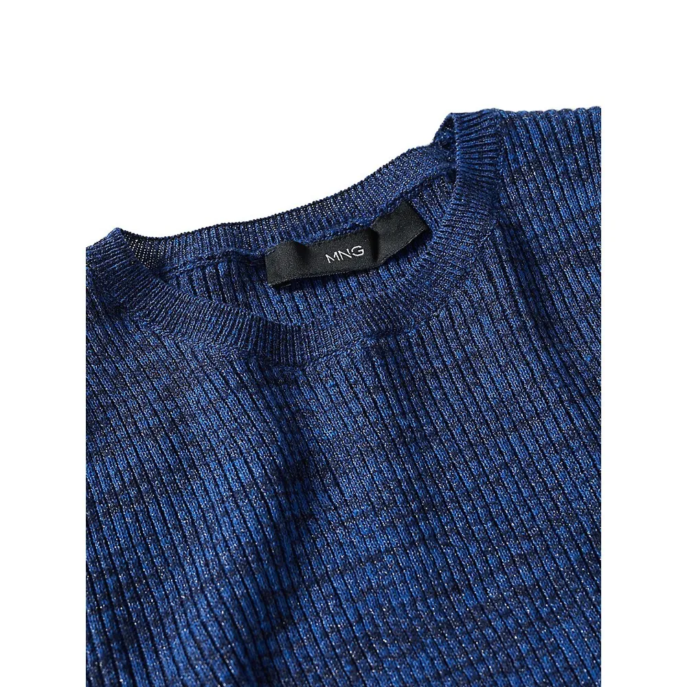 Mango Ribbed Crewneck Sweater