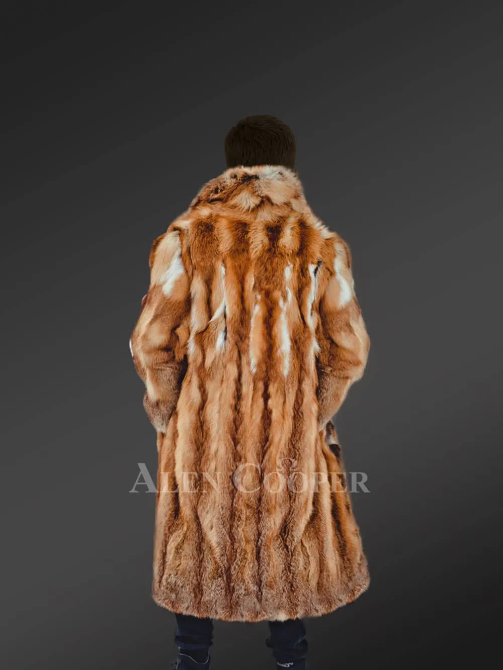 Men’s Fox Fur Long Coat