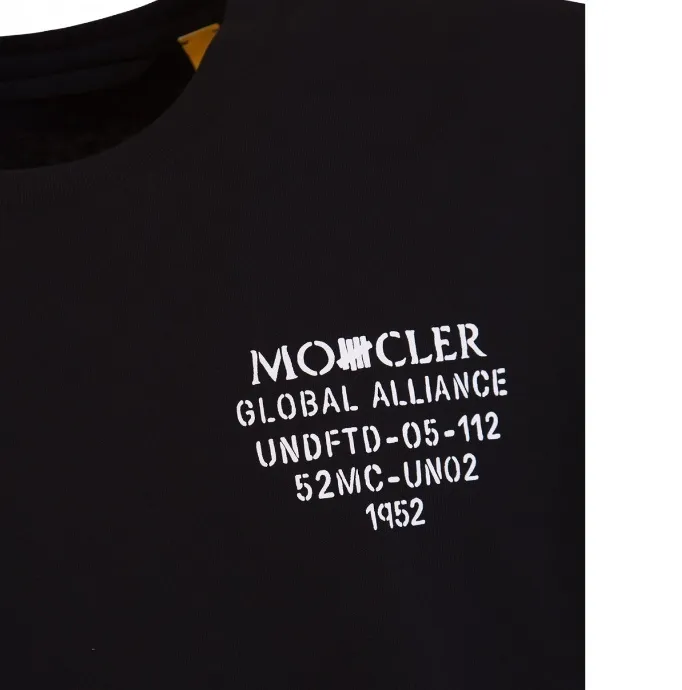 MONCLER  |Size S-XL ◆ MONCLER GENIUS 1952 UNDEFEATED T-SHIRT Black Men