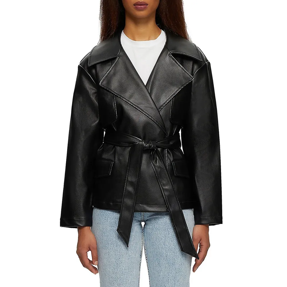 Noize Guilia Cropped Trench Coat