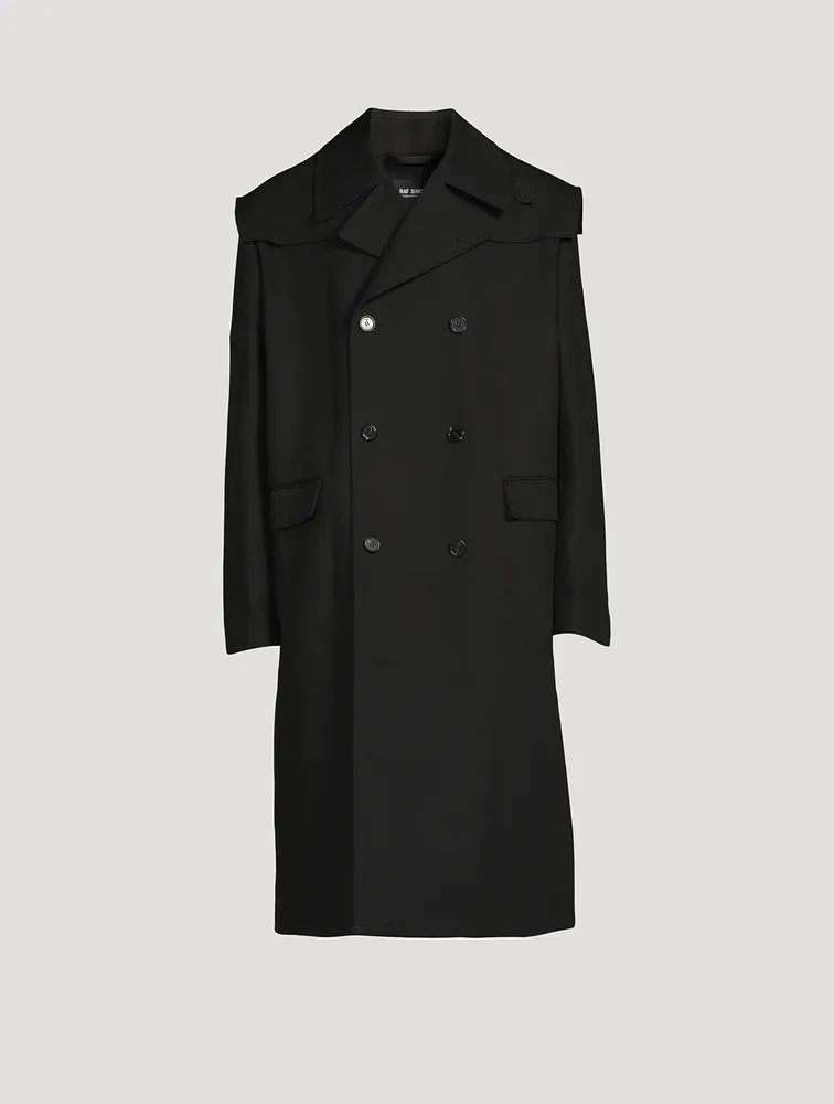 RAF SIMONS Cotton Double-Breasted Coat