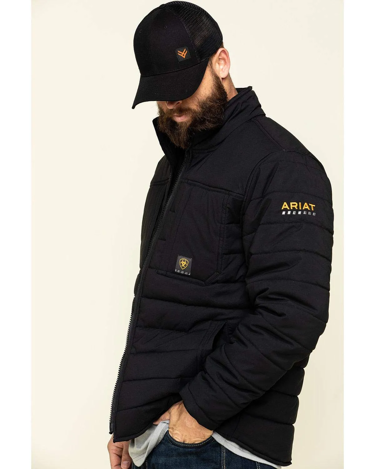 Rebar Valiant Stretch Canvas Water Resistant Insulated Black Jacket