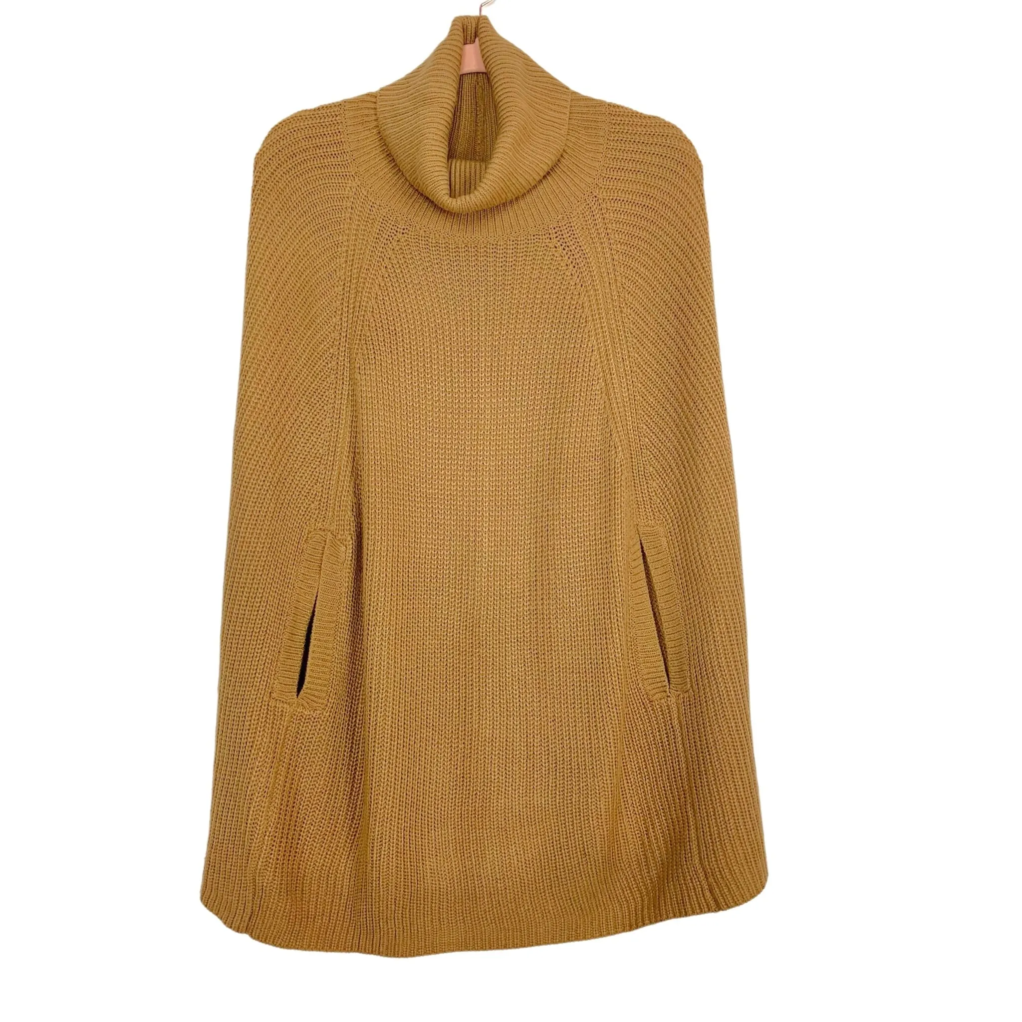 Regenbogen Camel Turtleneck Cape Sweater- Size M/L