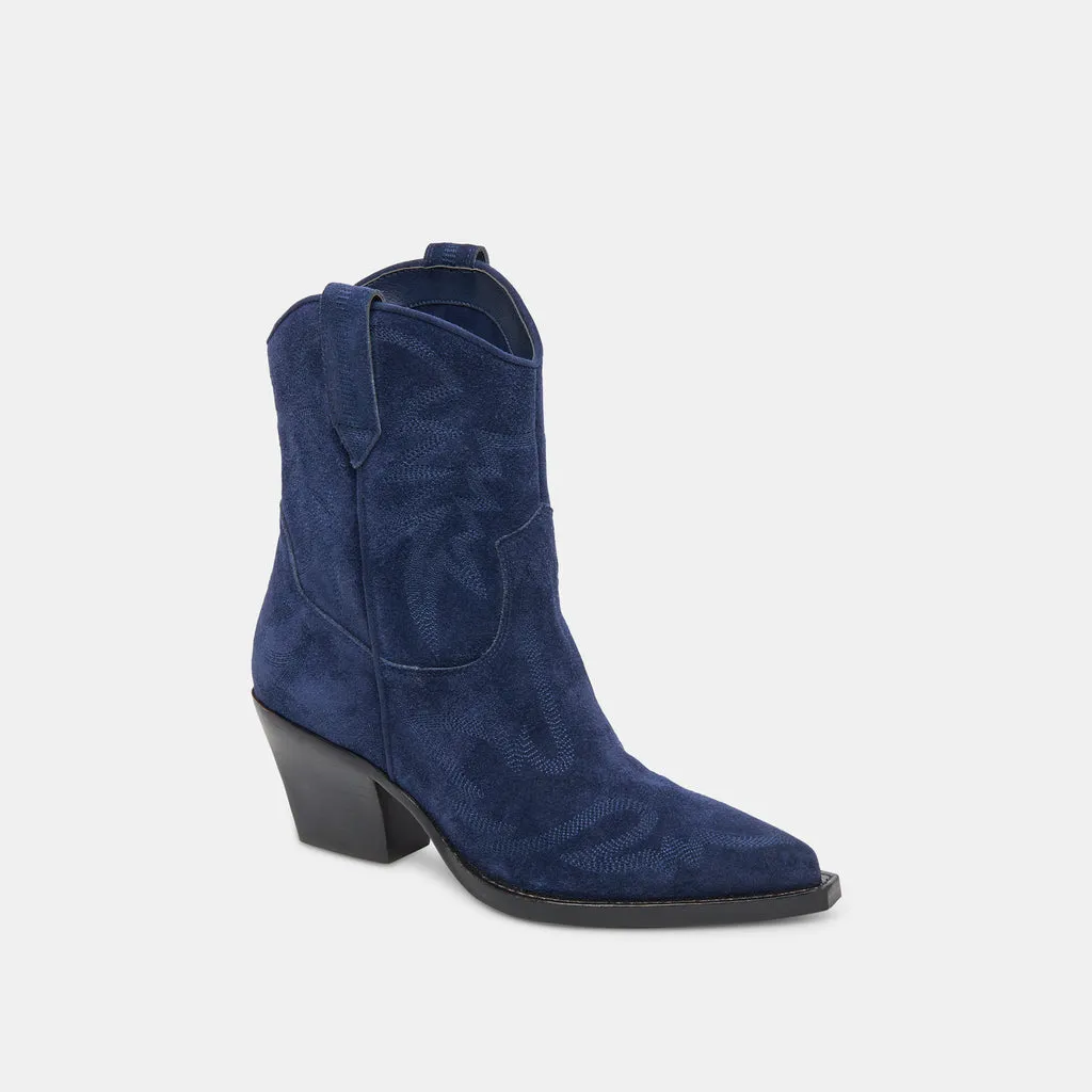 Runa Boots Royal Blue Suede | Western Royal Blue Boots– Dolce Vita 6908079865922